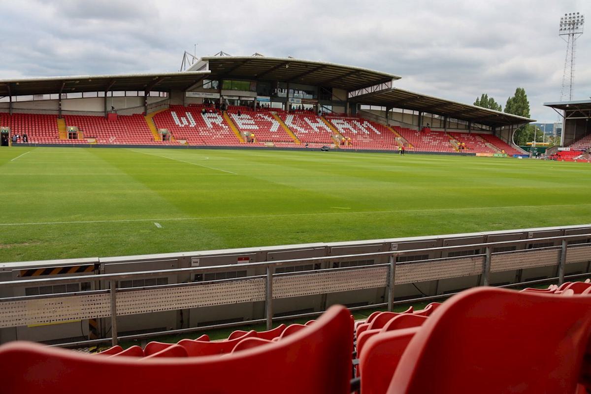 Macron Stand at Racecourse Ground